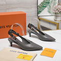 LV 26ss Legacy Slingback Pumps 55 Monogram Gray in Cowhide 600642
