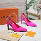 LV 26ss Legacy Slingback Pumps 95 Pink in Cowhide 600645
