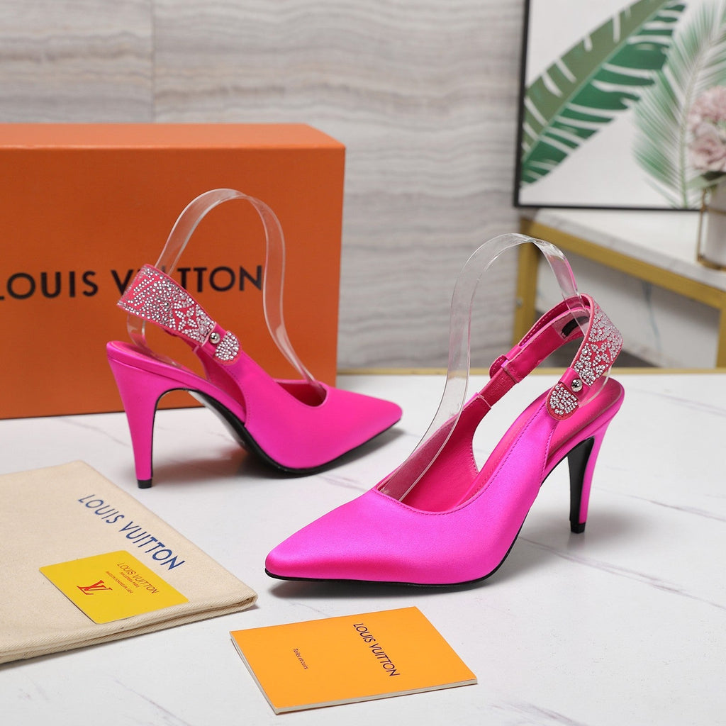 LV 26ss Legacy Slingback Pumps 95 Pink in Cowhide 600645