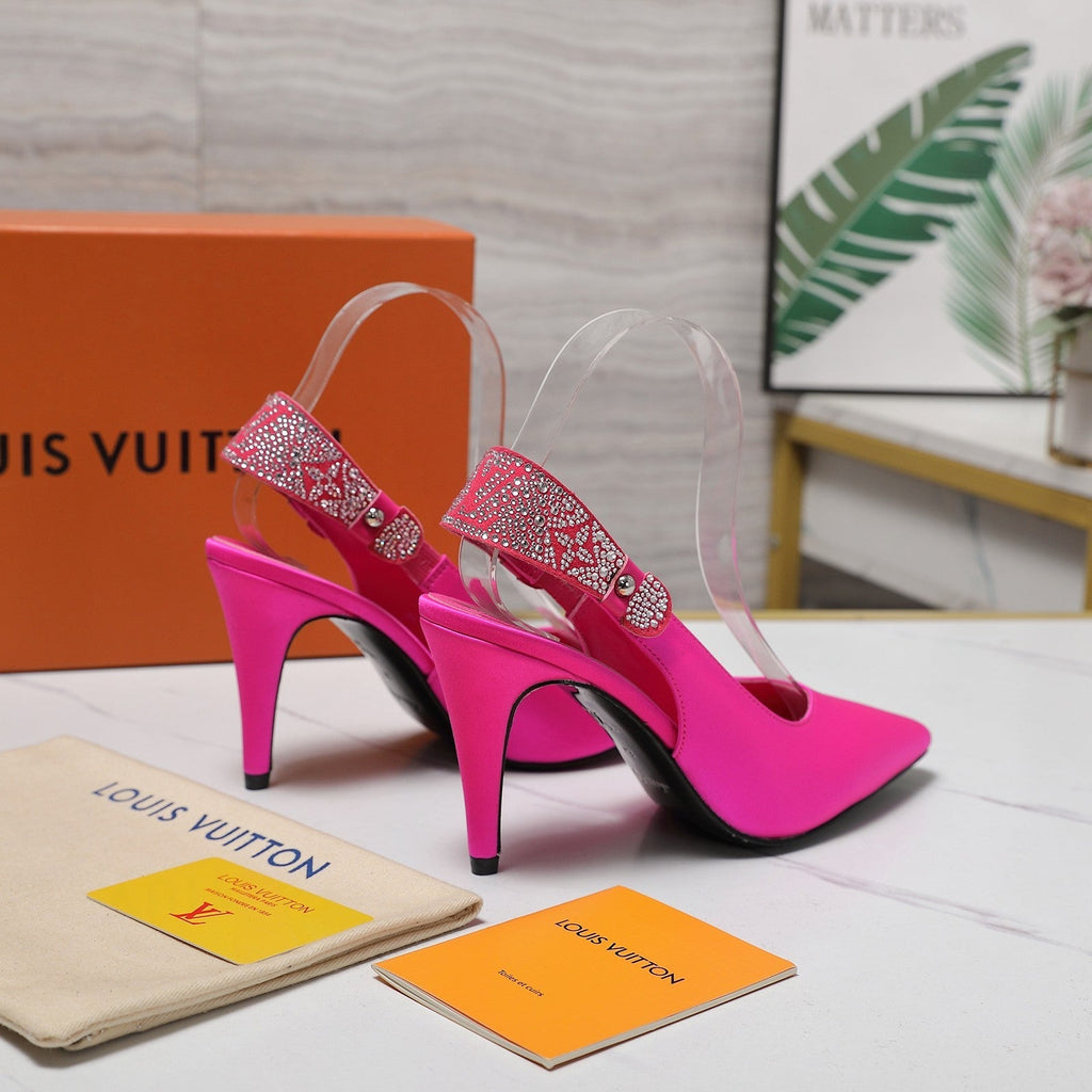 LV 26ss Legacy Slingback Pumps 95 Pink in Cowhide 600645