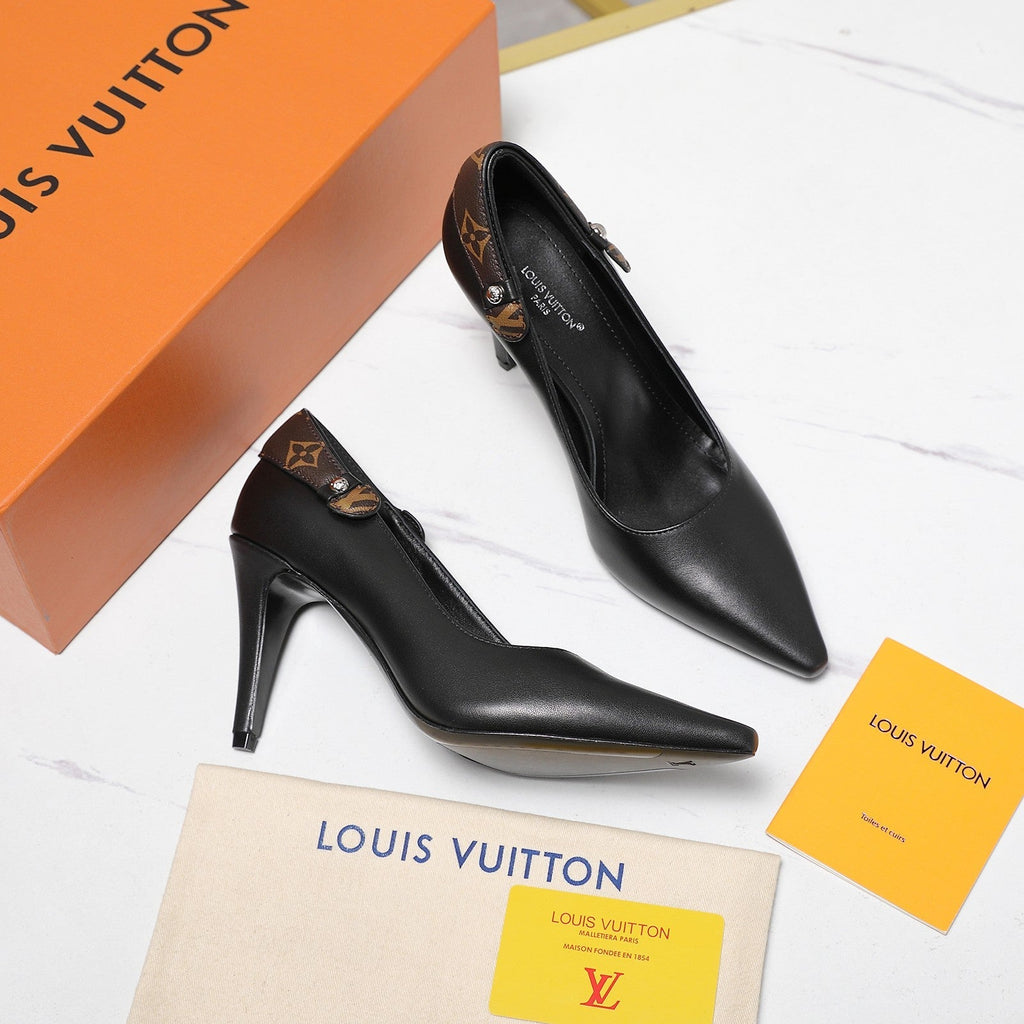 LV 26ss Legacy Pumps 95 Monogram Black in Cowhide 600653