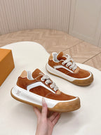 LV 2026 Tilted Sneaker Orange Suede 600680