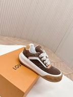 LV 2026 Tilted Sneaker Brown Suede 600684