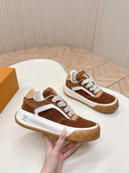 LV 2026 Tilted Sneaker Light Brown Suede 600683