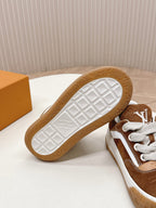 LV 2026 Tilted Sneaker Light Brown Suede 600683