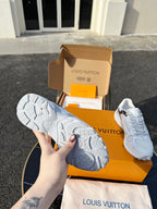LV 26 Olympia Sneaker White in Fabric Mesh 600743