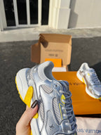 LV 26 Olympia Sneaker Yellow Silver Metallic in Fabric Mesh 600745 ( )