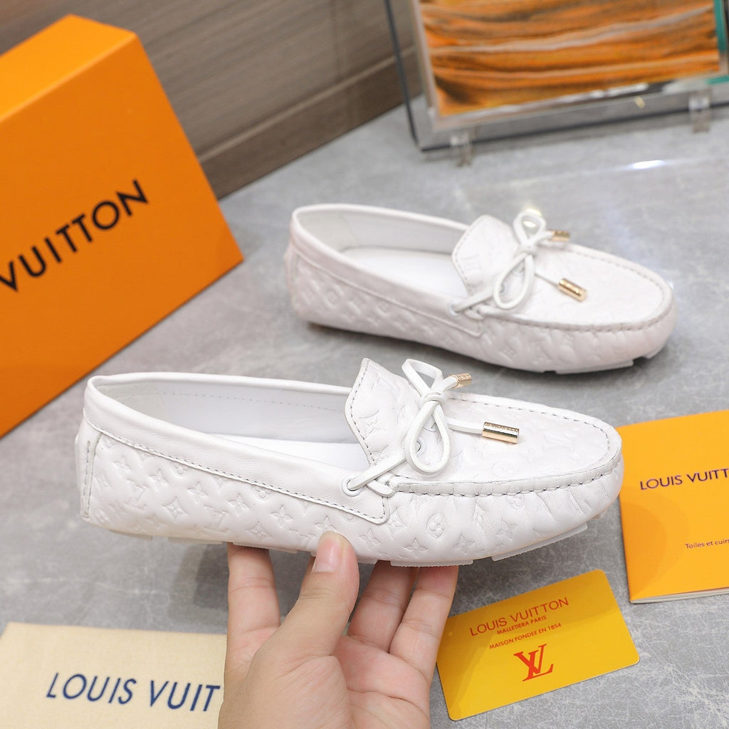 LV Gloria Loafer White Cowhide 600747