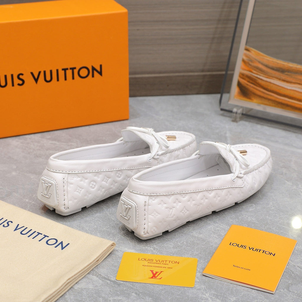 LV Gloria Loafer White Cowhide 600747