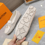 LV Gloria Loafer Off-White Cowhide 600748