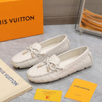 LV Gloria Loafer Off-White Cowhide 600748