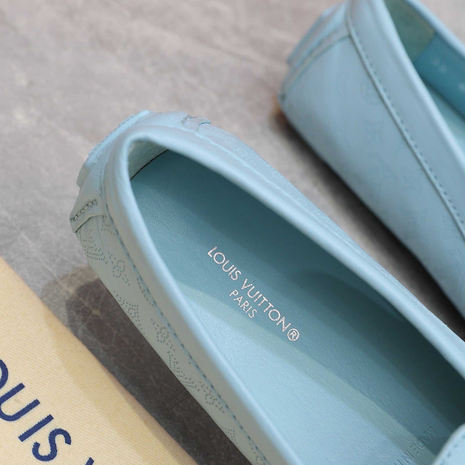 LV Gloria Loafer Light Blue Cowhide 600749