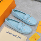 LV Gloria Loafer Light Blue Cowhide 600749