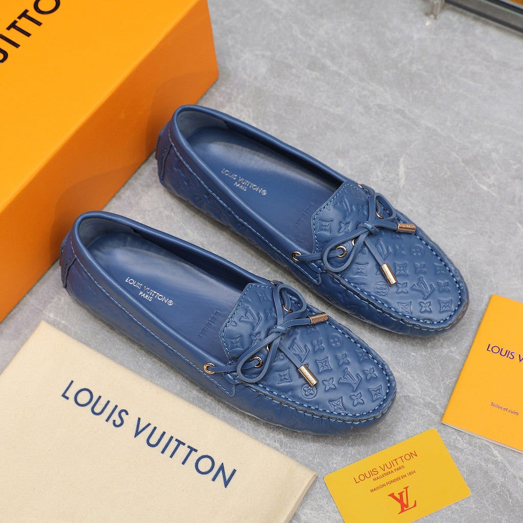 LV Gloria Loafer Blue Cowhide 600750