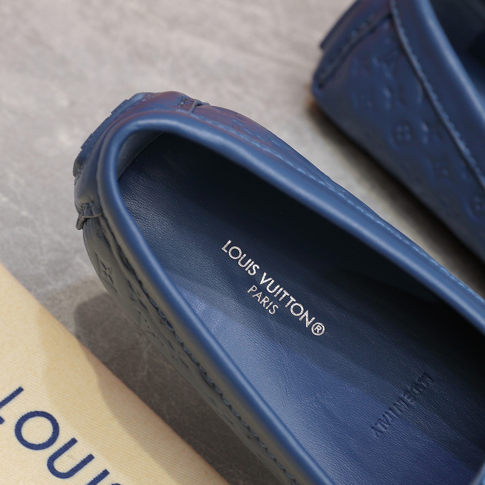 LV Gloria Loafer Blue Cowhide 600750