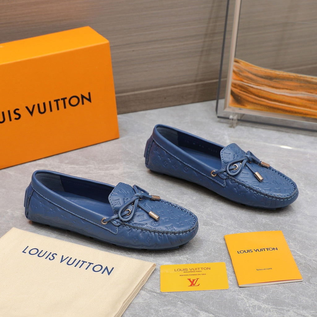 LV Gloria Loafer Blue Cowhide 600750