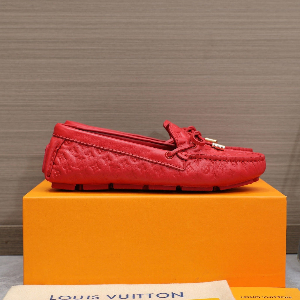 LV Gloria Loafer Red Rose Cowhide 600752