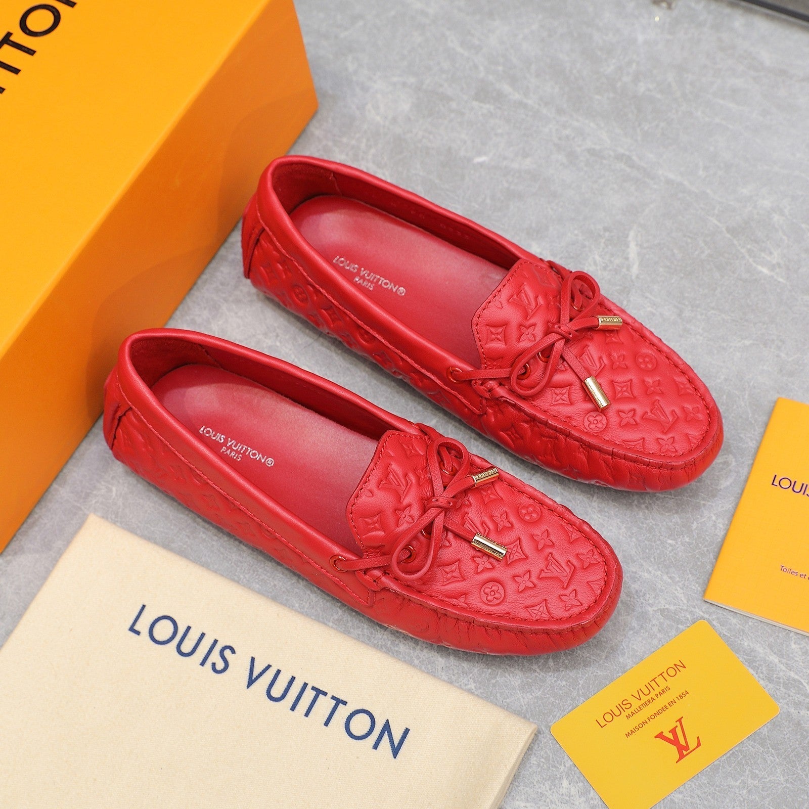 LV Gloria Loafer Red Rose Cowhide 600752