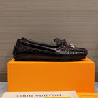 LV Gloria Loafer Dark Burgundy Cowhide Patent 600753
