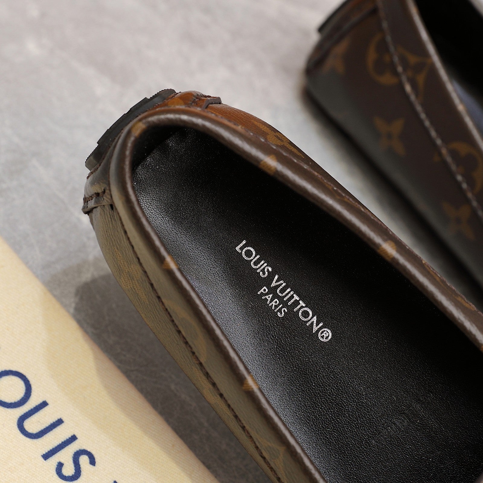 LV Gloria Loafer Brown Monogram Cowhide 600755