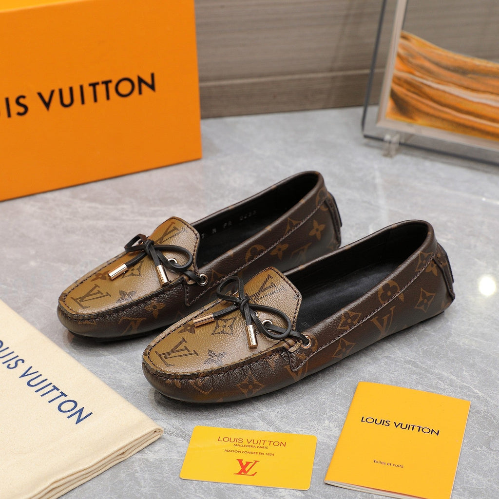 LV Gloria Loafer Brown Monogram Cowhide 600755