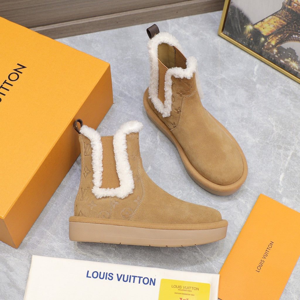 LV 26 Snow Boots Brown in Wool 600758