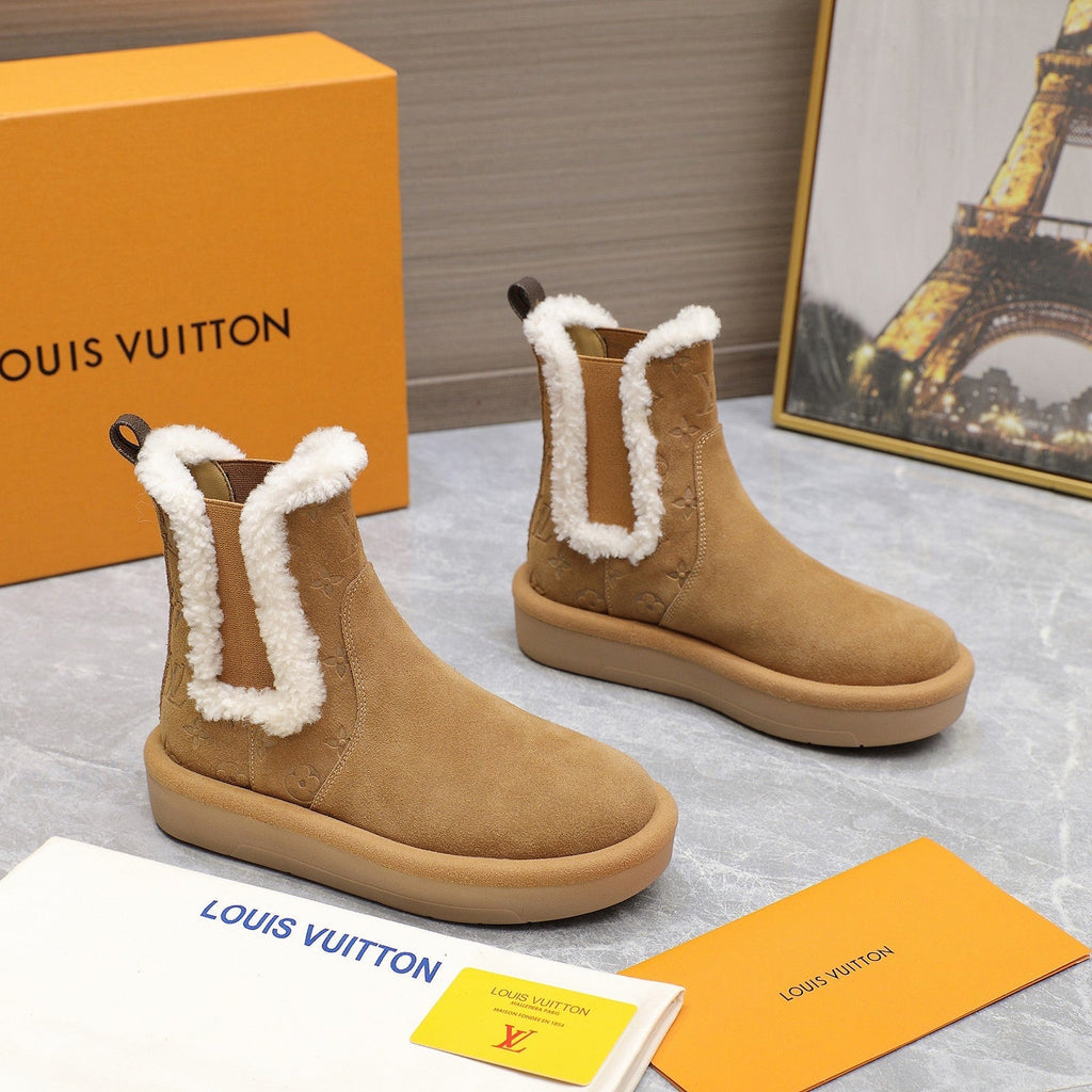 LV 26 Snow Boots Brown in Wool 600758
