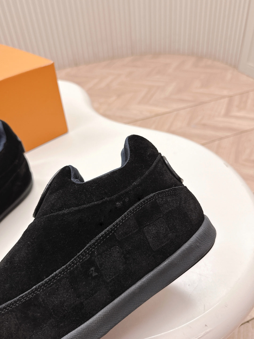 LV x Nigo Collaboration Yeti Sneakers Black in Suede Cowhide Leather 600792