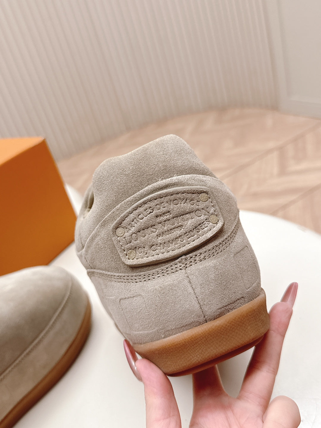 LV x Nigo Collaboration Yeti Sneakers Gray in Suede Cowhide Leather 600795