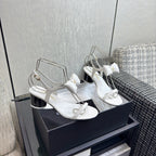Chanel 26 Bow Heels White in Lambskin 602500