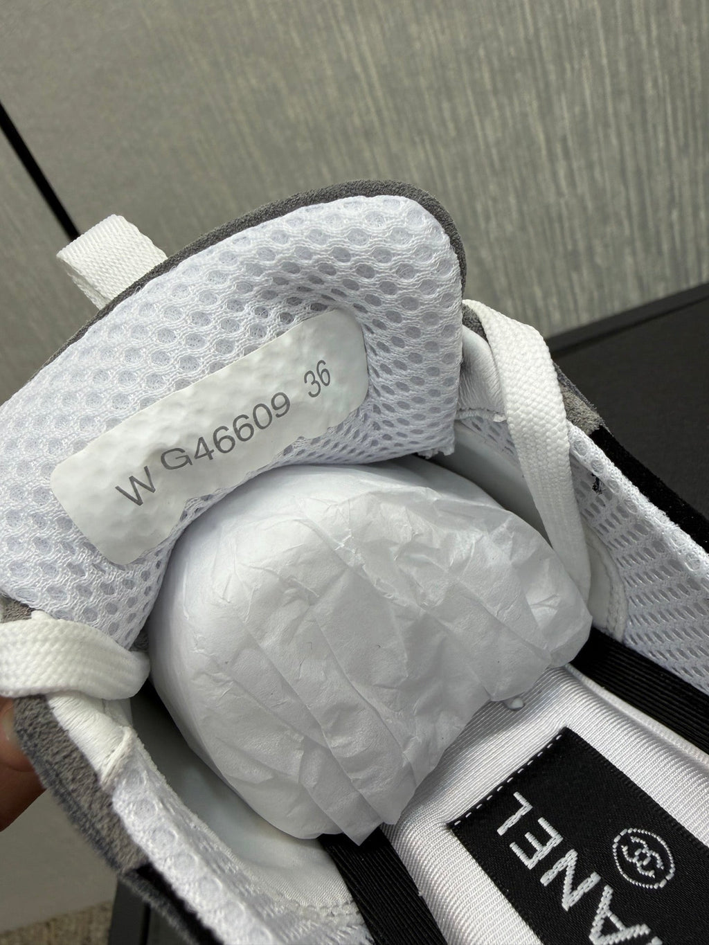 Chanel 26 Quilted Classic Sneaker Gray in Lambskin 602474