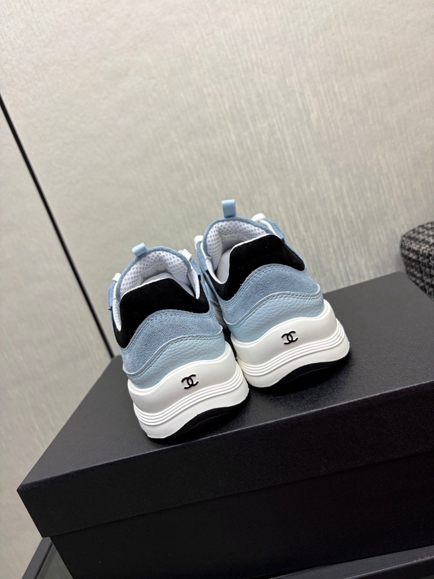 Chanel 26 Quilted Classic Sneaker Blue in Lambskin 602473
