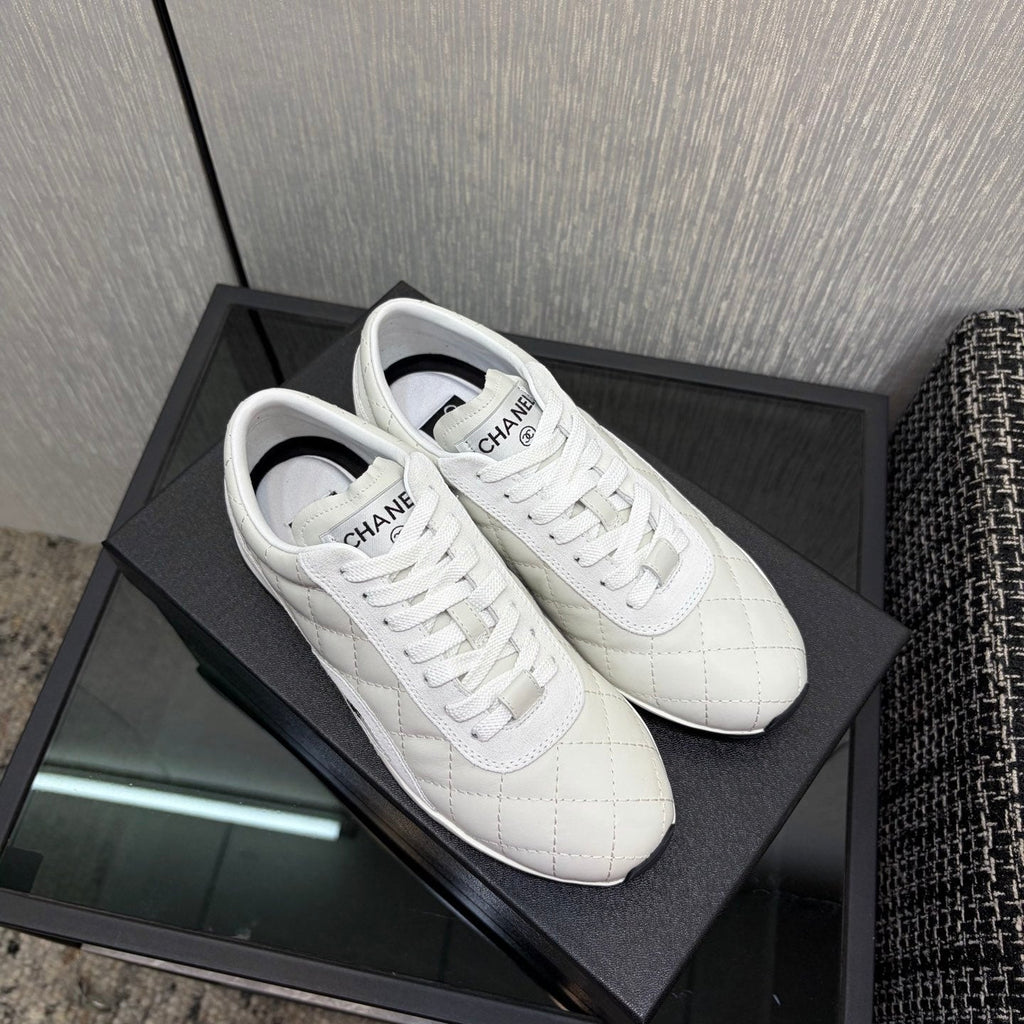 Chanel 26 Quilted Sneaker White in Lambskin 602471