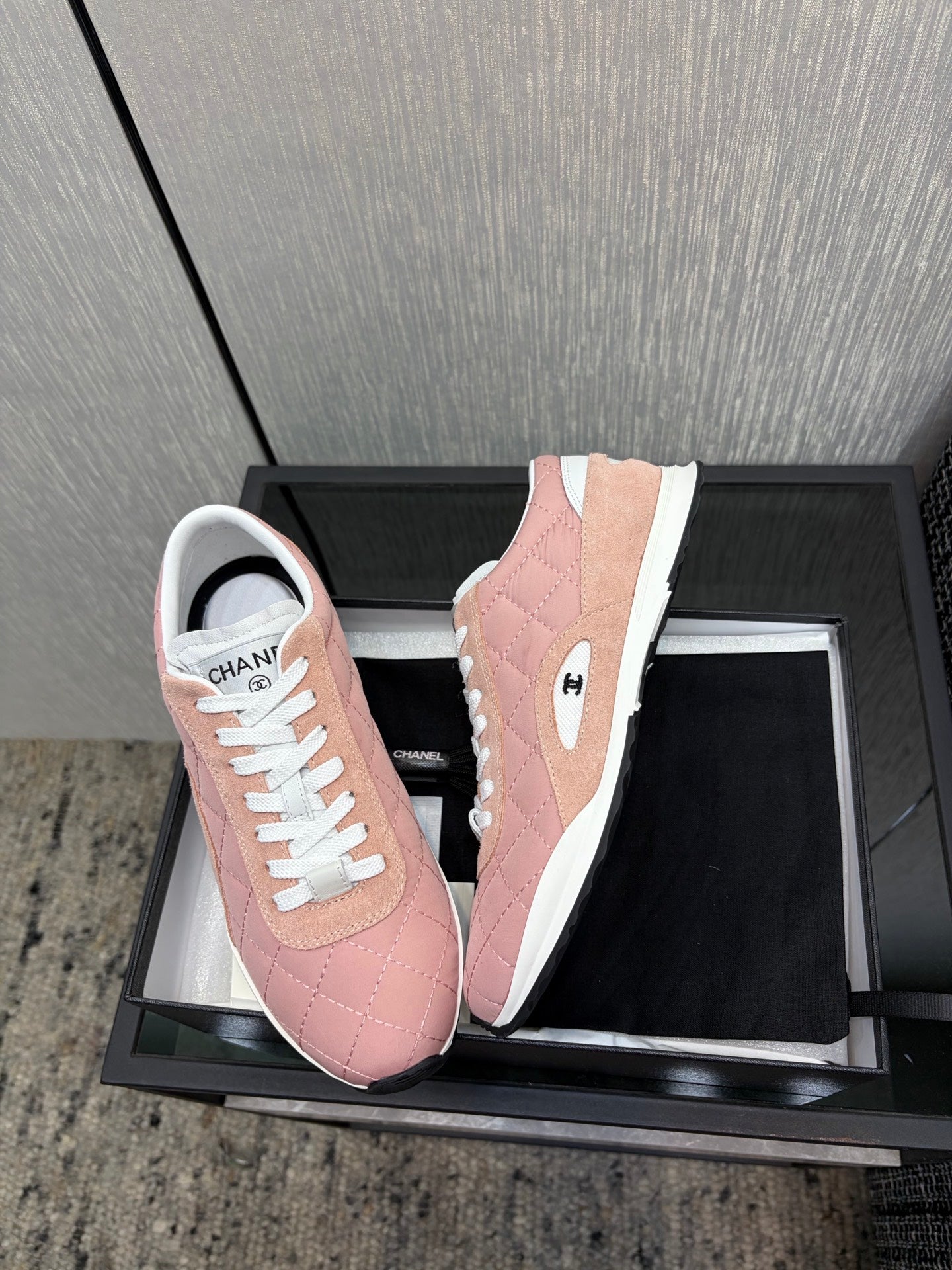 Chanel 26 Quilted Sneaker Pink in Lambskin 602470