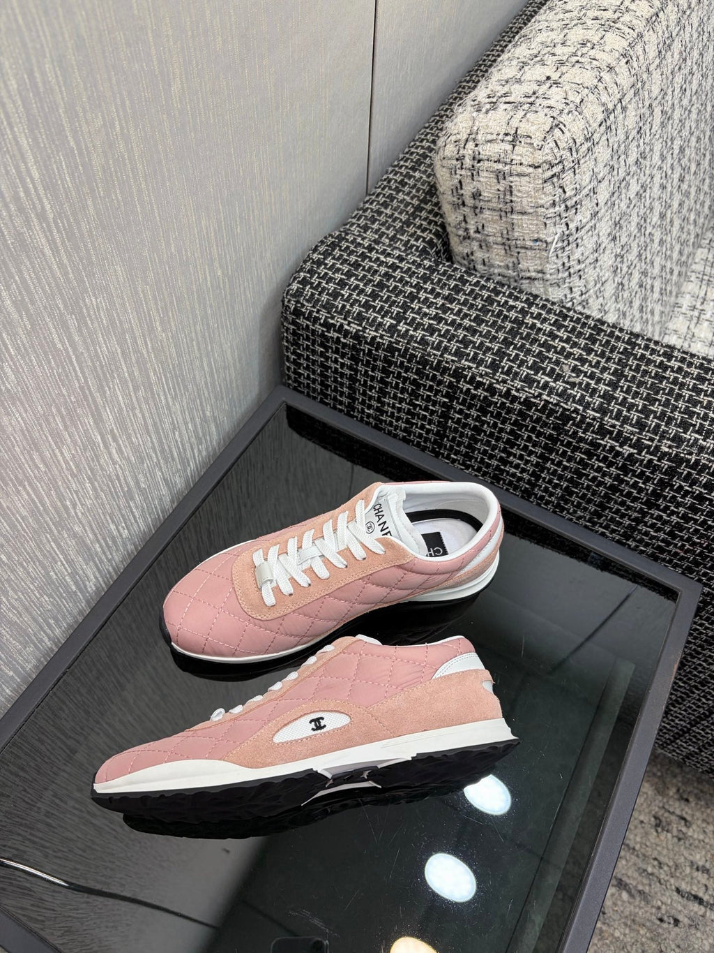 Chanel 26 Quilted Sneaker Pink in Lambskin 602470