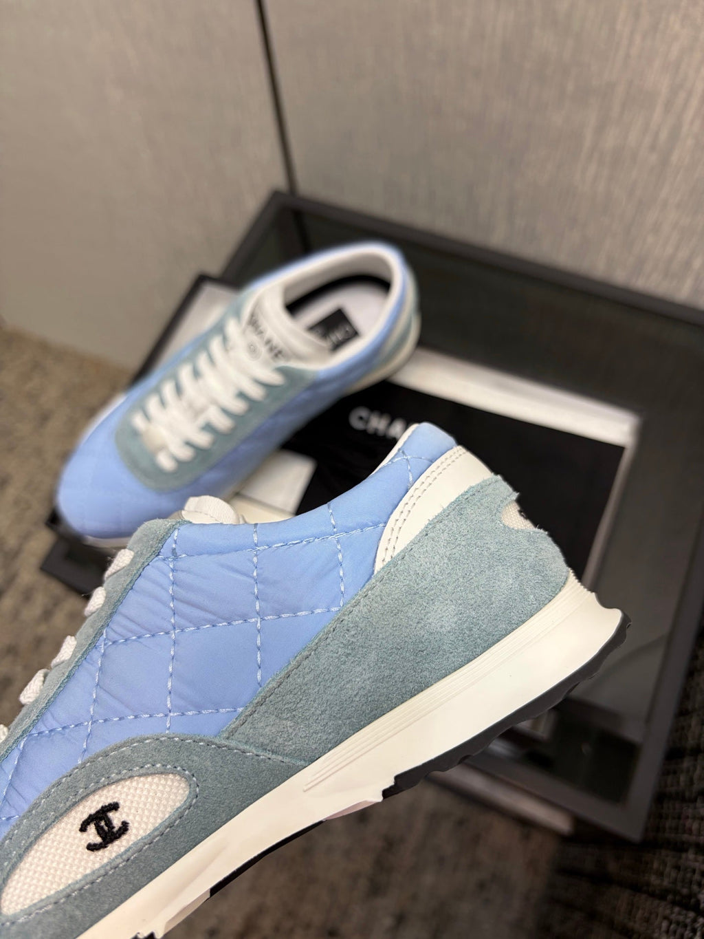 Chanel 26 Quilted Sneaker Blue in Lambskin 602468