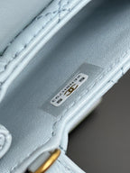 CC 26 Mini Kelly Bag 10 Blue in Sheepskin