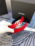 CC Women's Belt 3.0CM Red Cowhide 615099