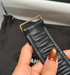 CC Rhinestone Belt 3.0CM Black Cowhide Multicolor Buckle 198413