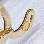 CC Women's Belt 3.0CM Gold Metallic Calfskin Gold Diamond Buckle 195972