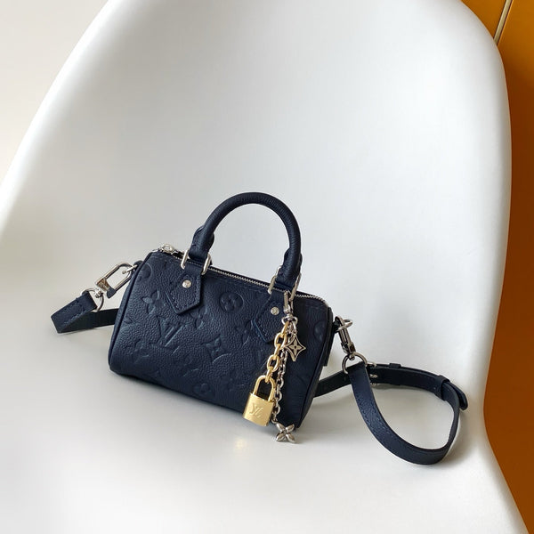 LV M26510 Nano Speedy Bag 10 Pearl Blue Monogram in Leather 278115