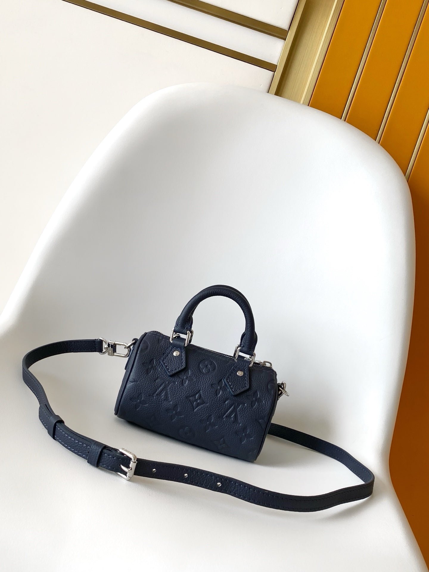 LV M26510 Nano Speedy Bag 10 Pearl Blue Monogram in Leather 278115