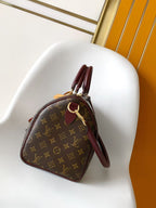 LV Speedy Soft 30 Boho Handbag Brown in Monogram Canvas 278108