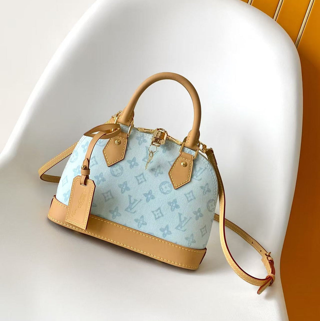 LV M28526 Alma BB Blue Monogram Canvas