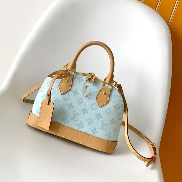LV M28526 Alma BB Blue Monogram Canvas