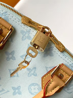 LV M28526 Alma BB Blue Monogram Canvas