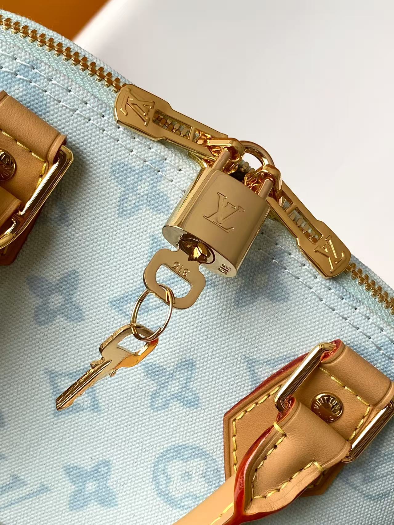 LV M28526 Alma BB Blue Monogram Canvas
