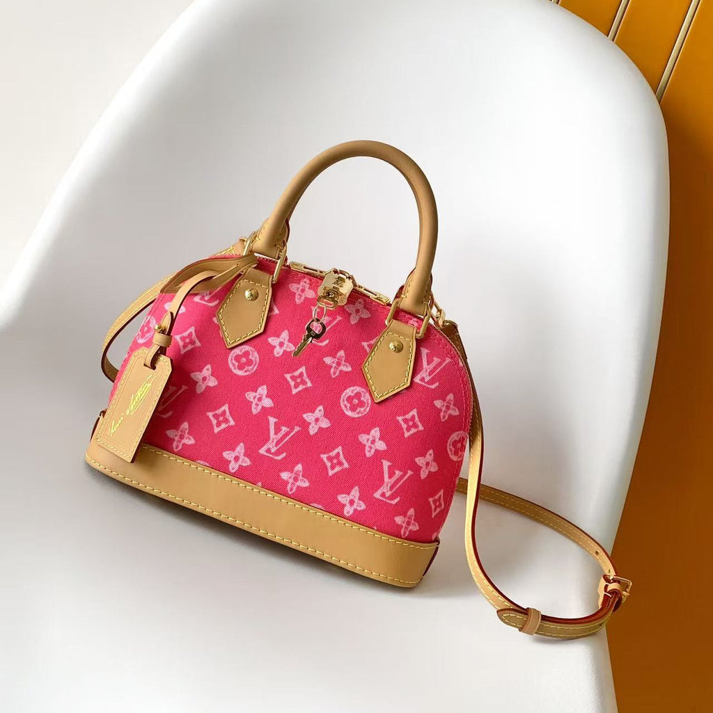 LV M28272 Alma BB Fuchsia Monogram Canvas