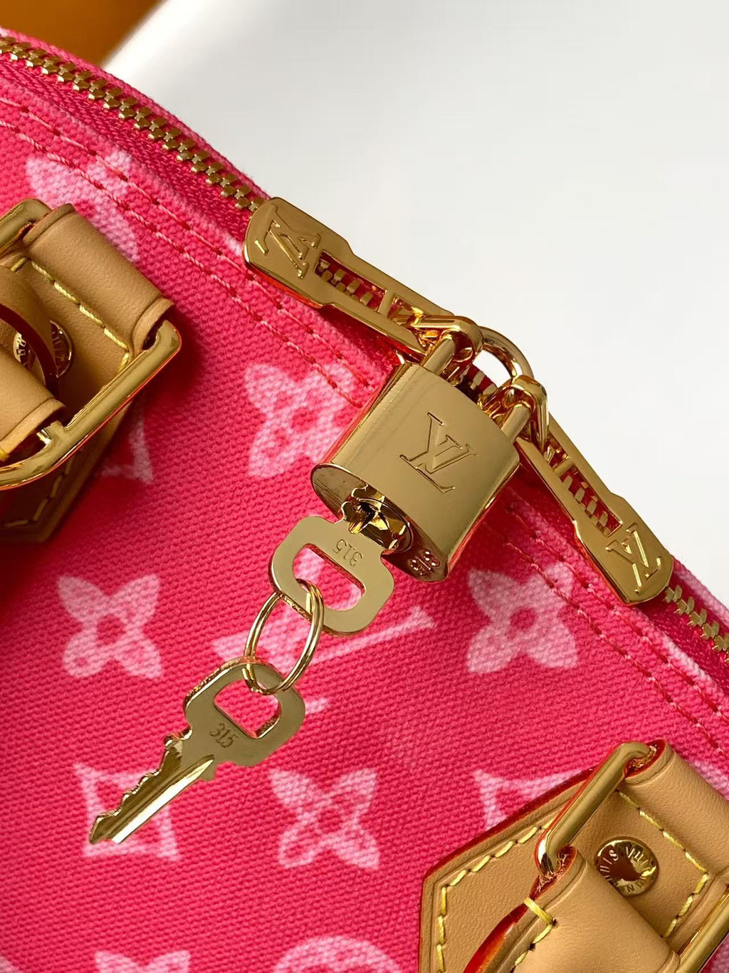 LV M28272 Alma BB Fuchsia Monogram Canvas