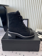 CC 26 Combat Boot Black Denim 611711